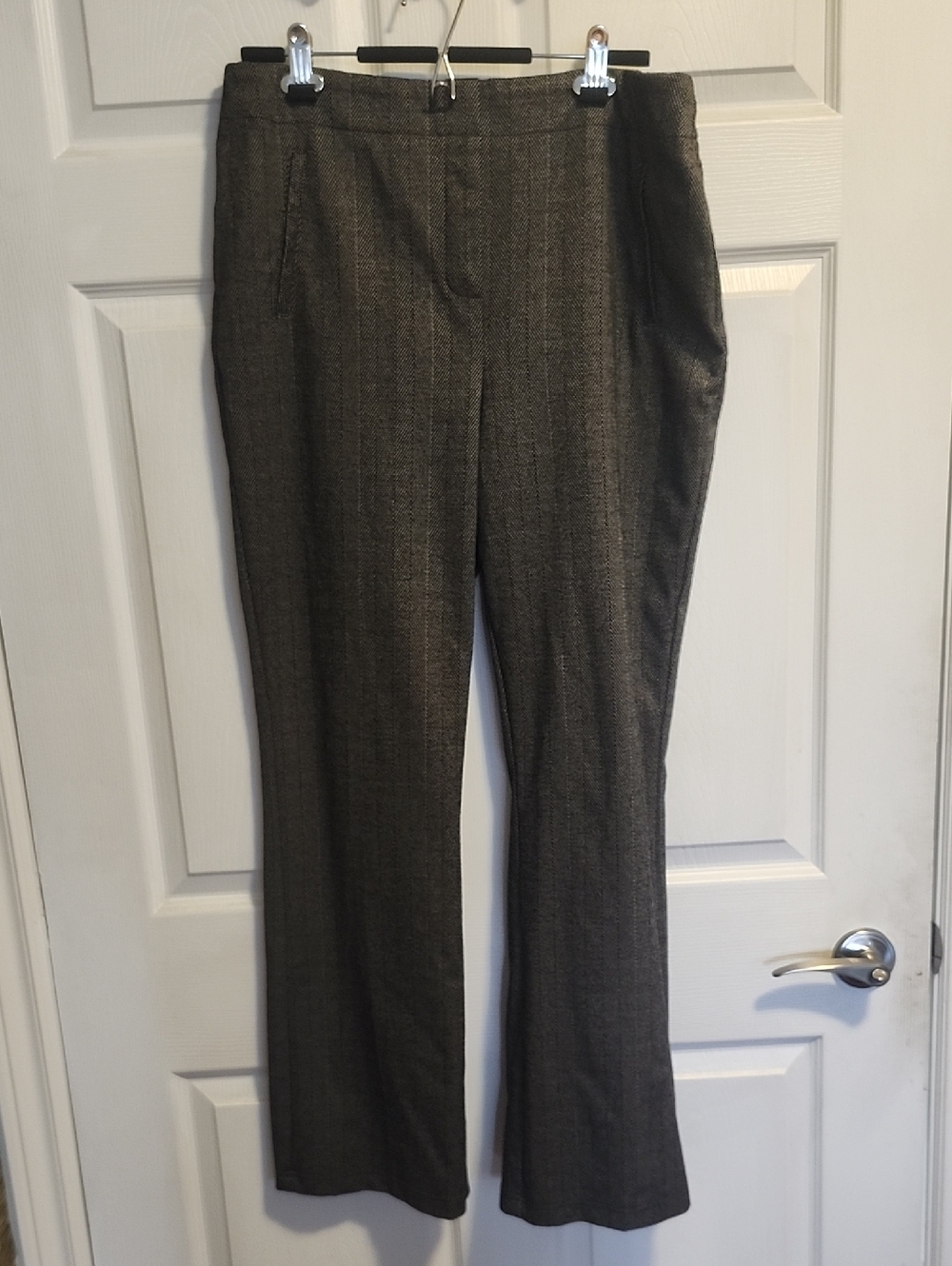 Women's Tailored Brown Herringbone Trousers